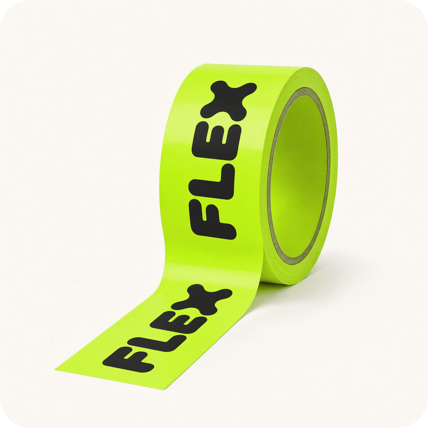 Yellow Flex branded packing tape